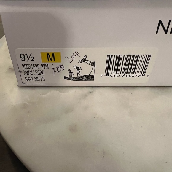 NWOT Nine West Navy Wedge Sandals 9.5 - Picture 8 of 8